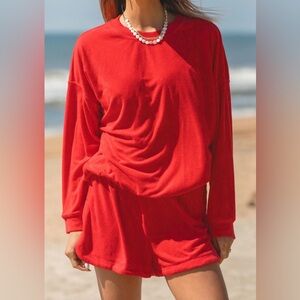 Surfrider Towel Oversized Set in Red Hot